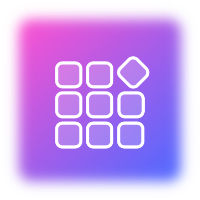 藍(lán)色漸變顏色的分割圖像圖標(biāo)